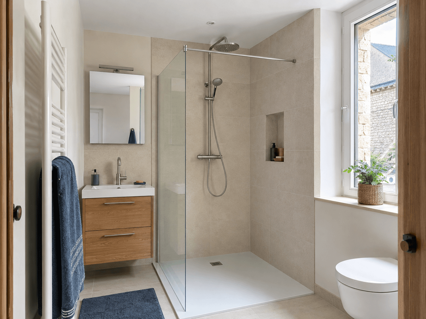 Salle de bain rénovée à Louviers